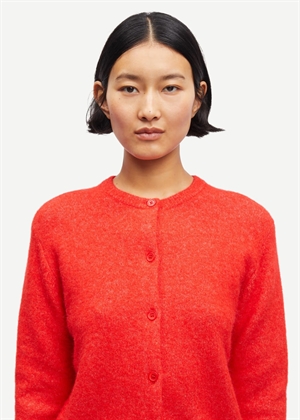Nor short cardigan 7355 Flame Scarlet Samsøe 